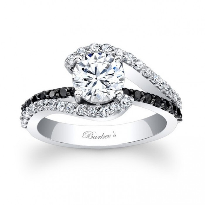 Barkevs Black Diamond Engagement Ring 7848LBKW