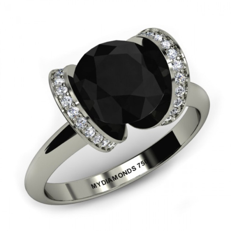 Jacy Black Diamond Engagement Ring 1
