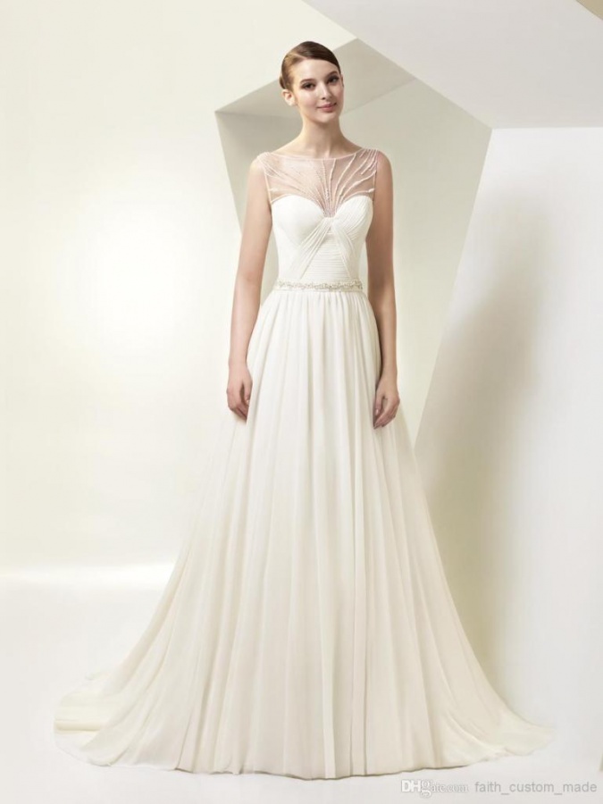 sheer-illusion-neck-wedding-dresses-2014