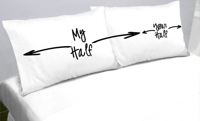 Funny pillows for dividing the bed