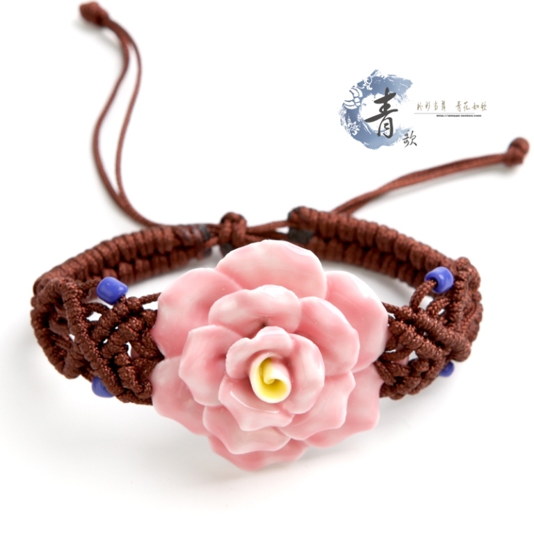 Jingdezhen-handmade-jewelry-of-exquisite-colorful-ceramic-flowers-woven-bracelet-Bangle-jewellery-B16_6