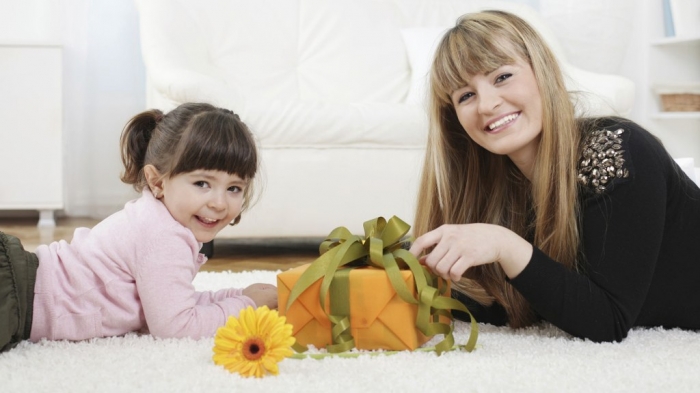 Mother-getting-gift-from-daughter
