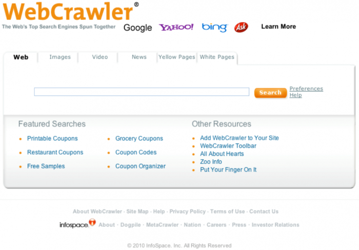 WebCrawler_Screenshot_6-7-2010