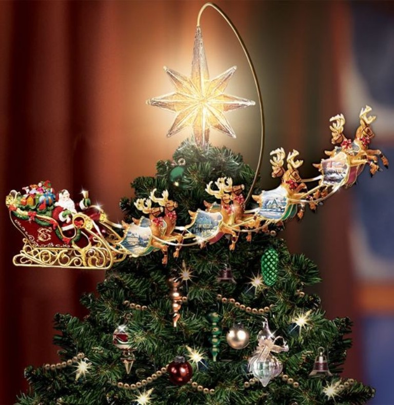 2013 christmas tree topper star christmas tree topper for 2013 santa and reindeer christmas tree orn-f21020