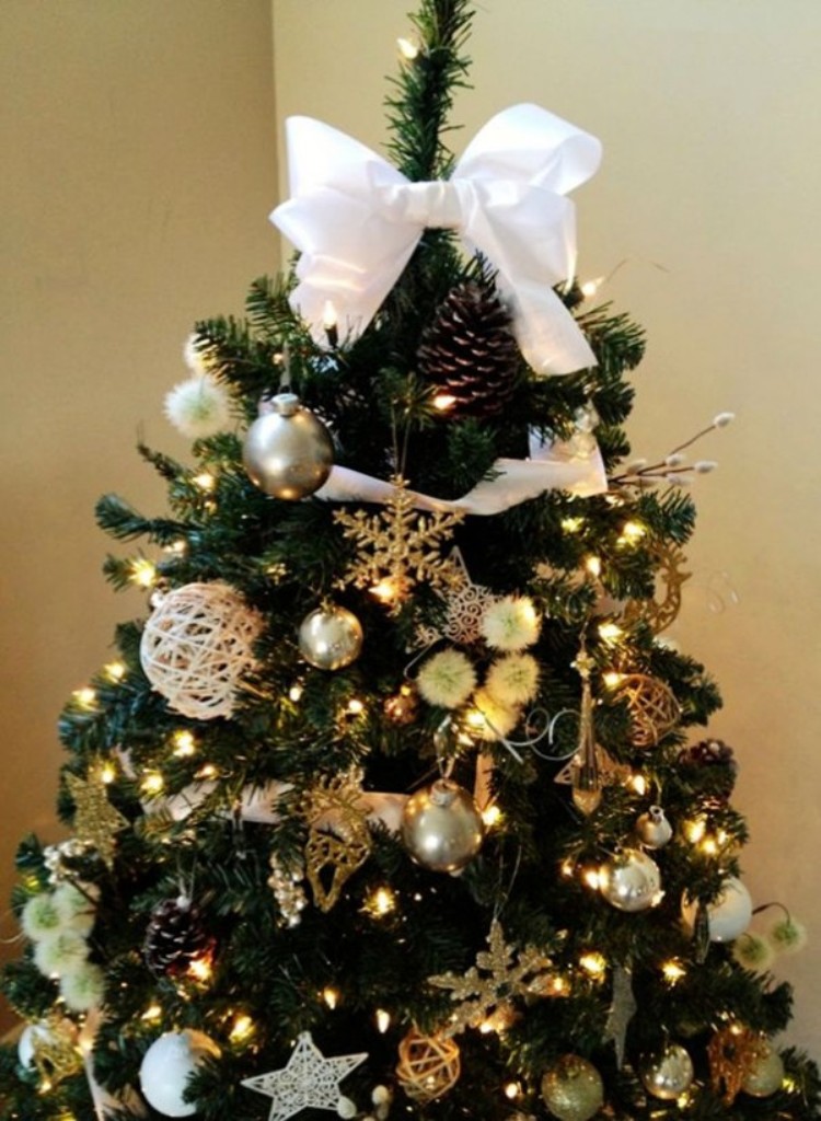 2013 christmas tree topper white bow christmas tree topper for 2013 diy christmas tree topper-f92764