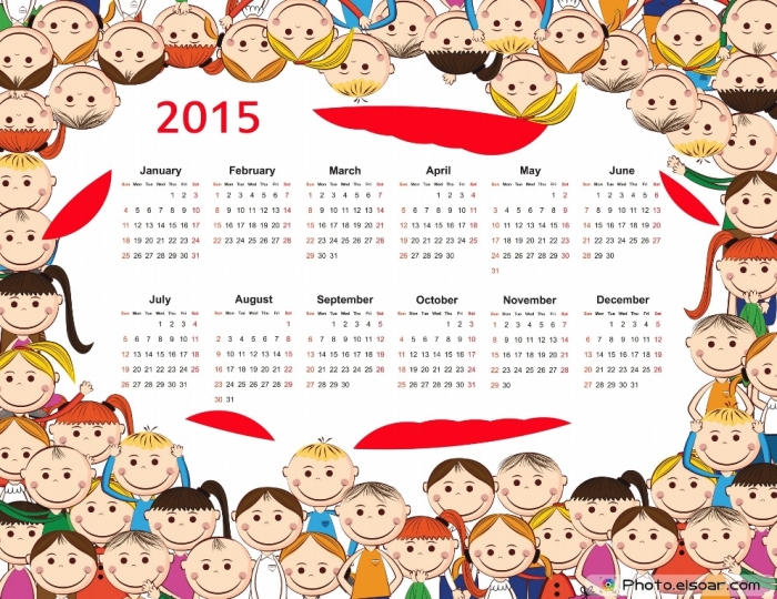 Cute-2015-Calendar-for-Kids