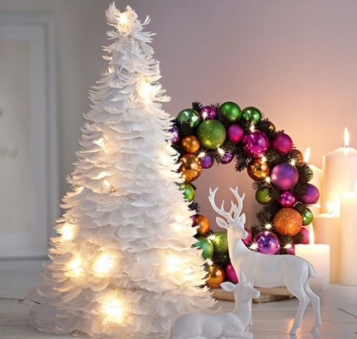 Fanciful-White-Feathers-Christmas-Tree-3