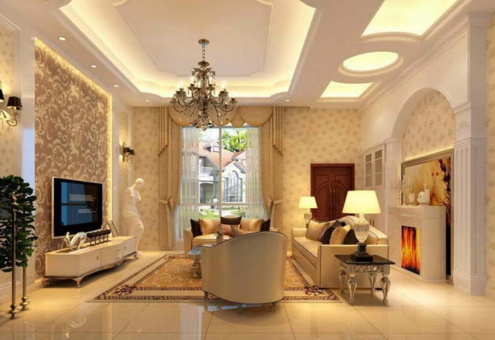 Ceiling-Design-With-Decorative-Lighting