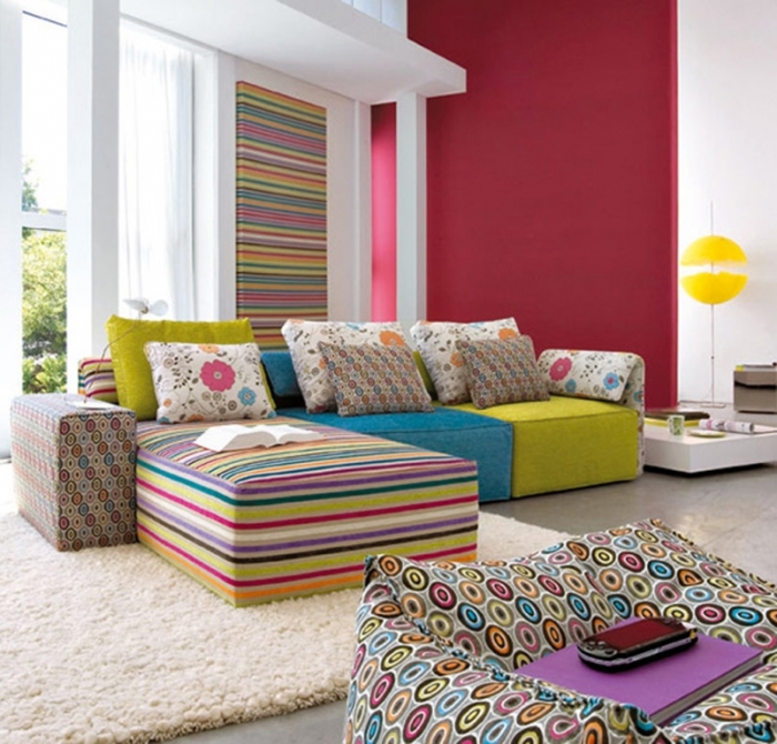 Vibrant Family Room Interior Design Idea , Home Interior Design Ideas , smart-Colorful-living-room-interior-designs