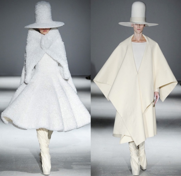gareth-pugh-2014-2015-fall-autumn-winter-paris-pret-a-porter-fashion-womens-runway-drapery-plastic-white-kimono-robes-funnelneck-ruffles-furry-metallic-01x