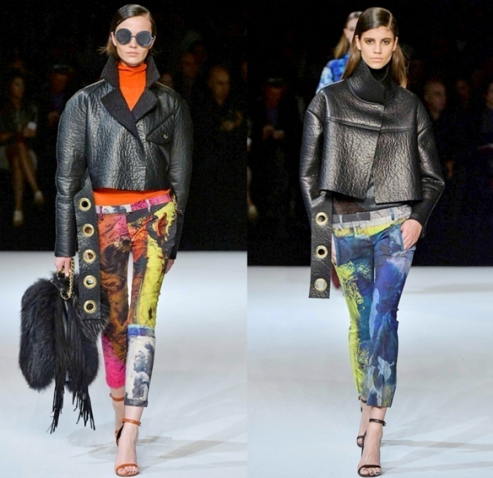 just-cavalli-roberto-2014-2015-fall-autumn-winter-milan-fashion-womens-runway-moda-italiana-prints-denim-jeans-art-flowers-coat-fringes-grommets-roosters-05x