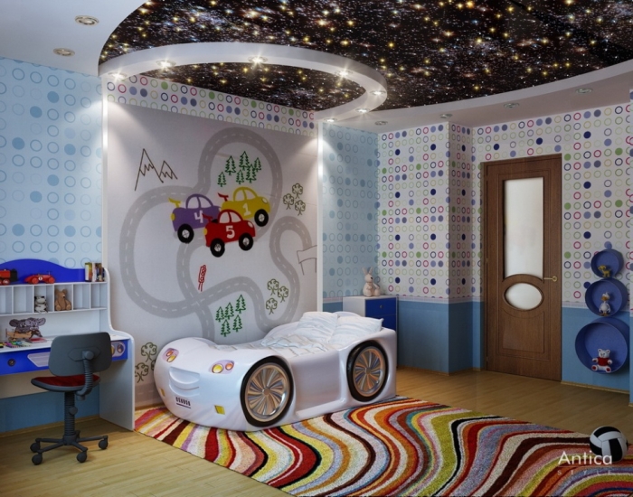 kid-sport-race-car-for-boy-bedroom-interior-design-inspiration