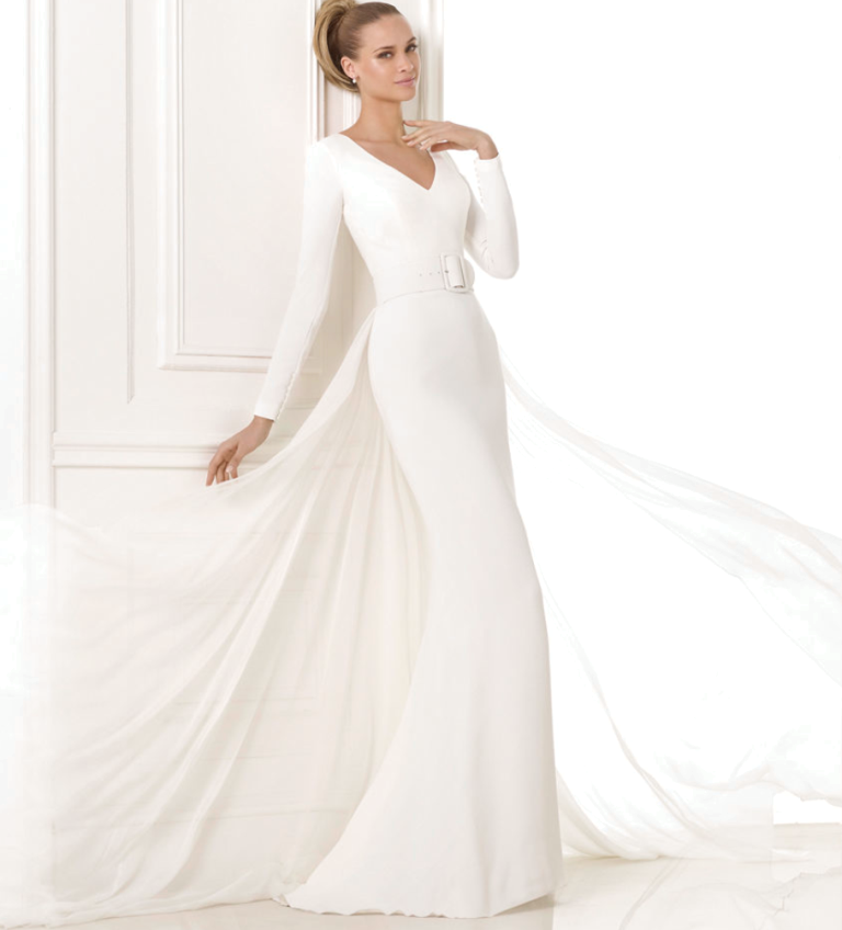 plunging pronovias-wedding-dresses__________