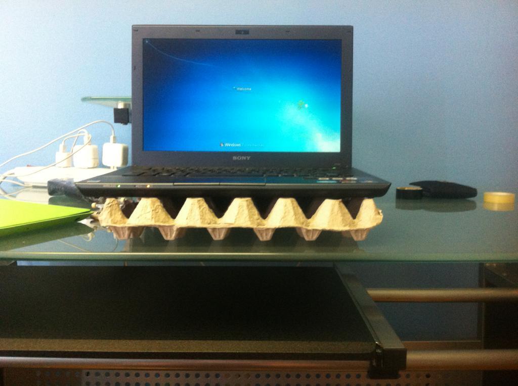 Do you want to cool down your laptop but do not know how to do that? You can simply use an egg carton for getting what you want 