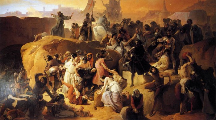 Hayez,_Fracesco_-_Crusaders_Thirsting_near_Jerusalem_-_1836-50