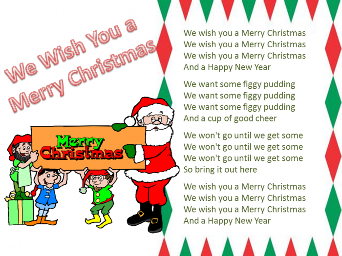 Christmas Song We Wish You a Merry Christmas