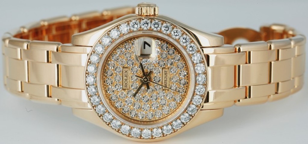 Rolex Ladies Masterpiece Diamond Pave Watch – $61,600