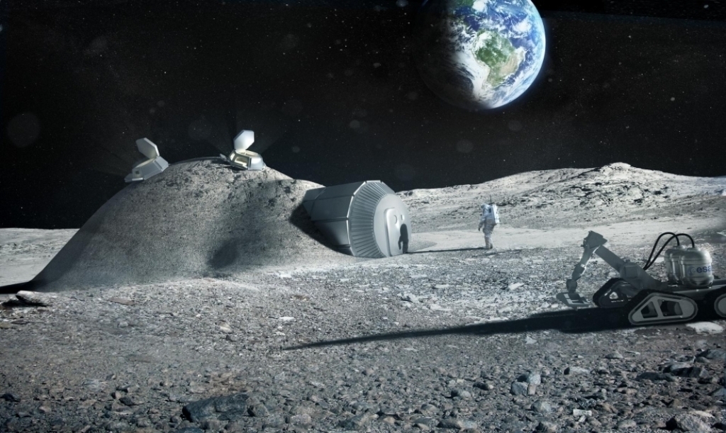 3D printed homes on the moon