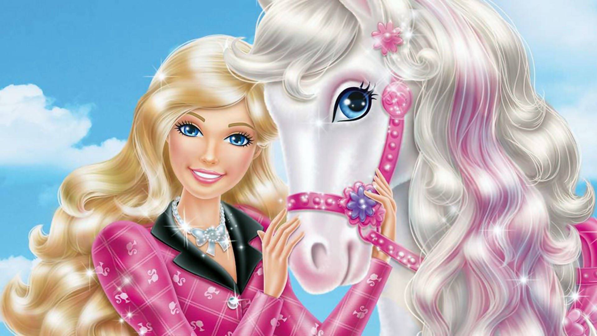 Cute_Barbie_Doll_with_Horse_Download_HD_Wallpaper