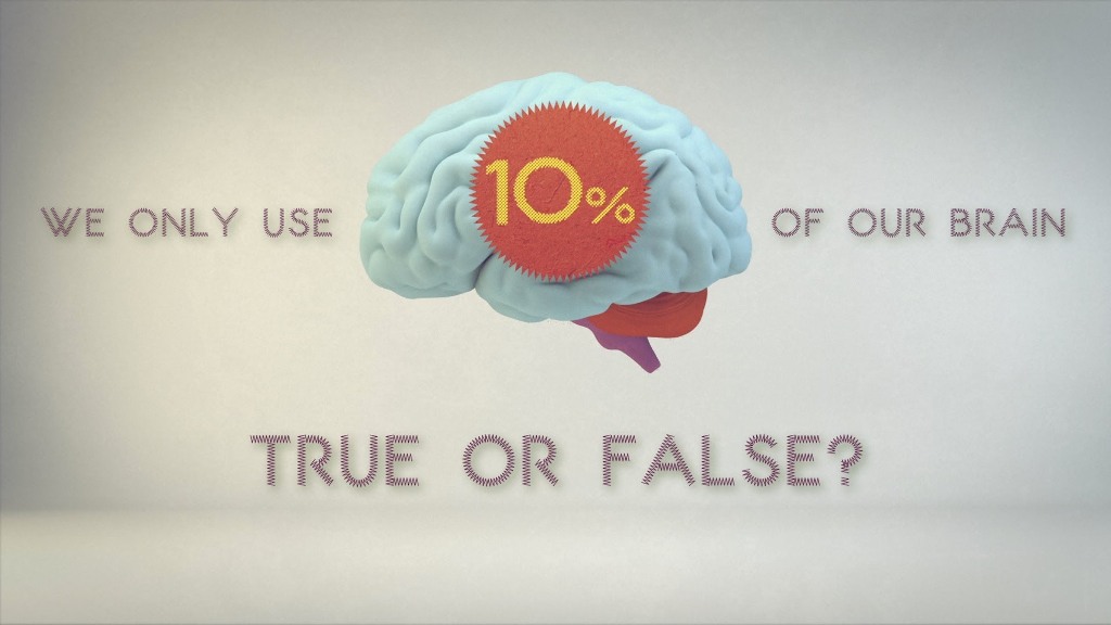 You are extremely smart because you just use 10 percent of your brain.