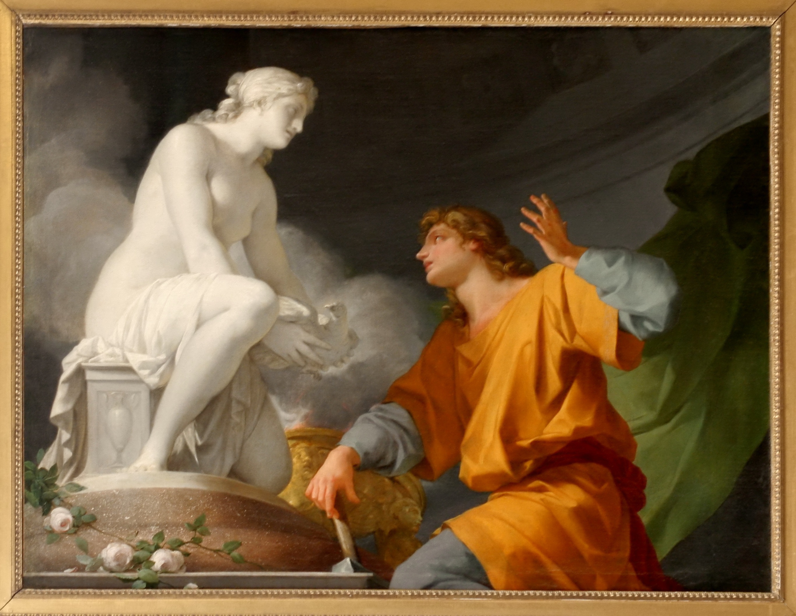 Pygmalion priant Vénus d'animer sa statue, Jean-Baptiste Regnault