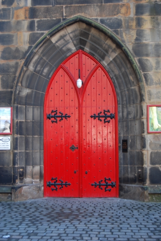 Painting doors in red