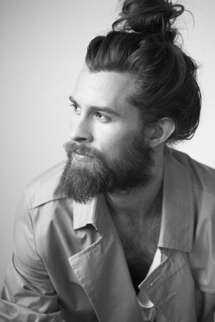 beard with man bun and top knot (2)