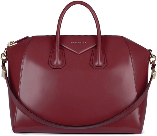 Givenchy-Medium-ANTIGONA-bag-in-burgundy-shiny-smooth-leather-1