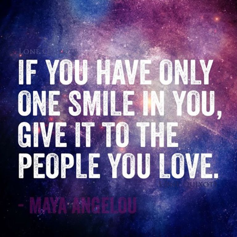 If you have only one smile in you