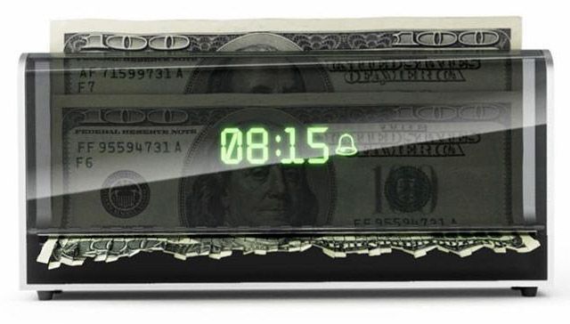 Money Shredding Alarm Clock