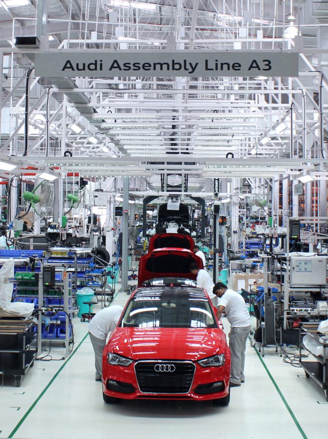 Audi, the German luxury car manufacturer started production of the next big Audi - Audi A3 Sedan, at its Aurangabad plant, in the state of Maharashtra in July 2014. After the Audi A6, the Audi A4, the Audi Q5, the Audi Q7 and the Audi Q3, the Audi A3 Sedan will be the sixth model to be produced at the plant. The Audi A3 Sedan will be launched in the Indian market soon.