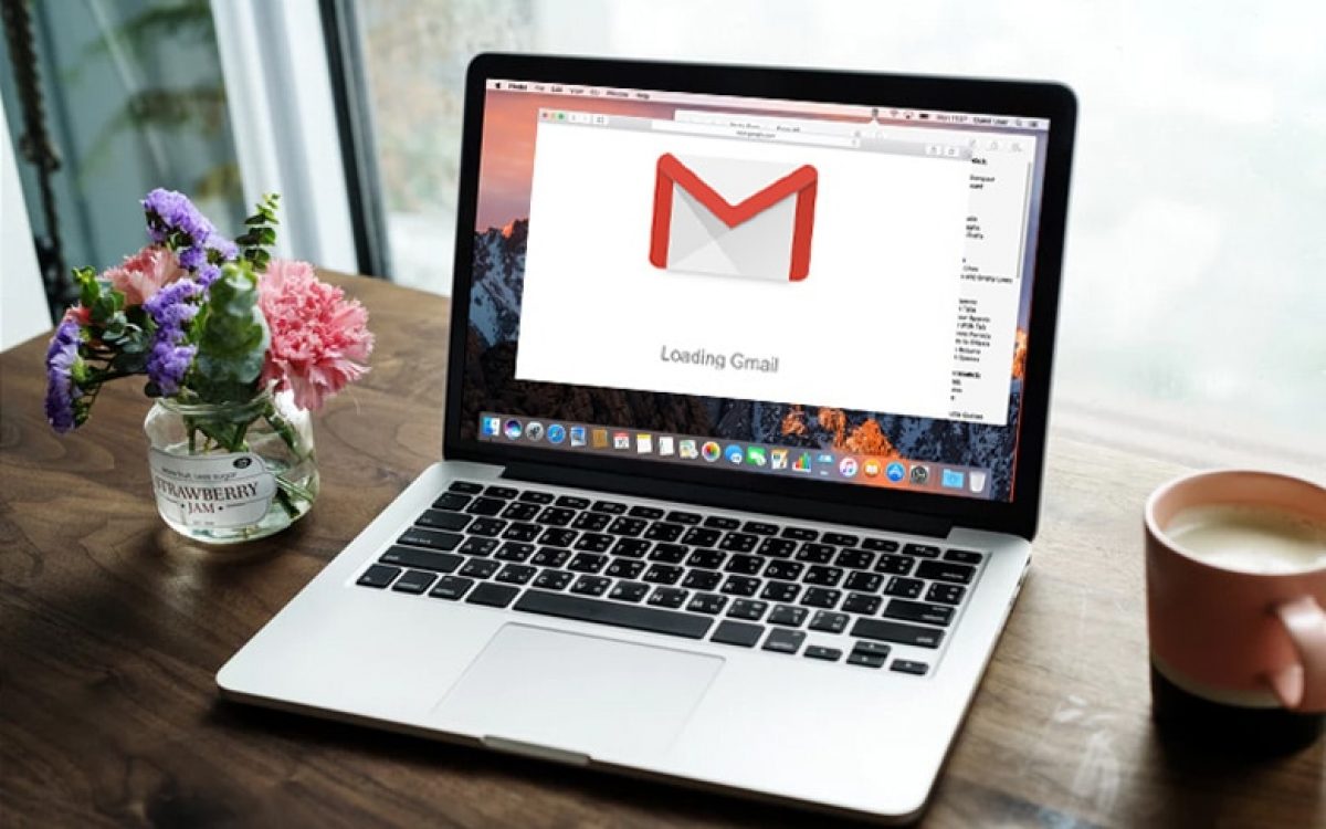 email on laptop
