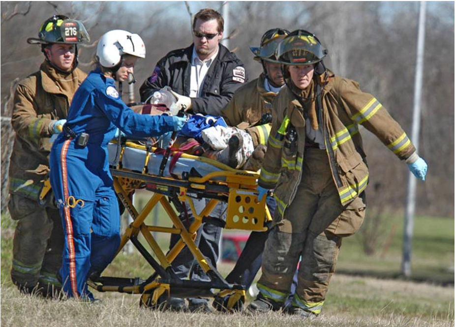 firefighters training for EMS care
