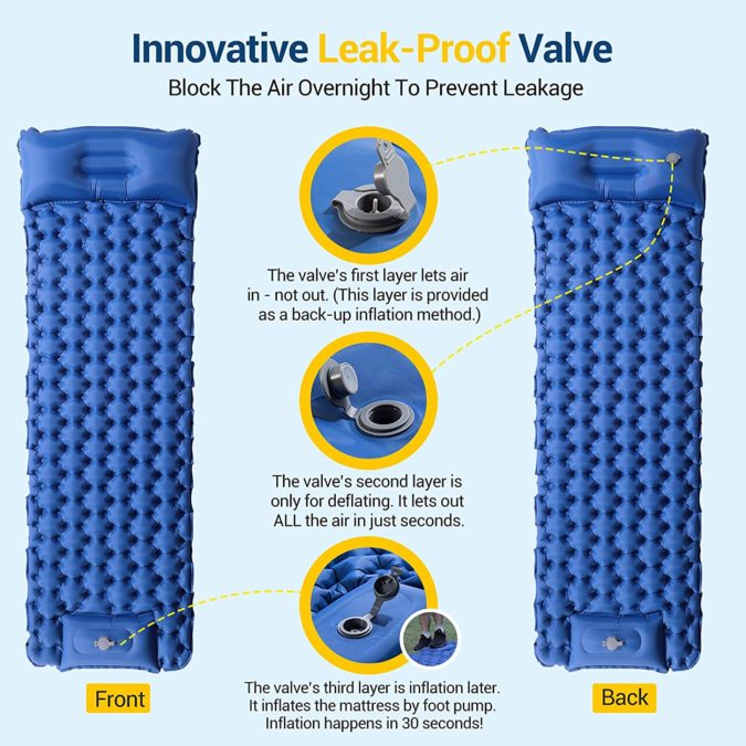Elegear Inflatable Sleeping Pad for Camping | TopTeny.com