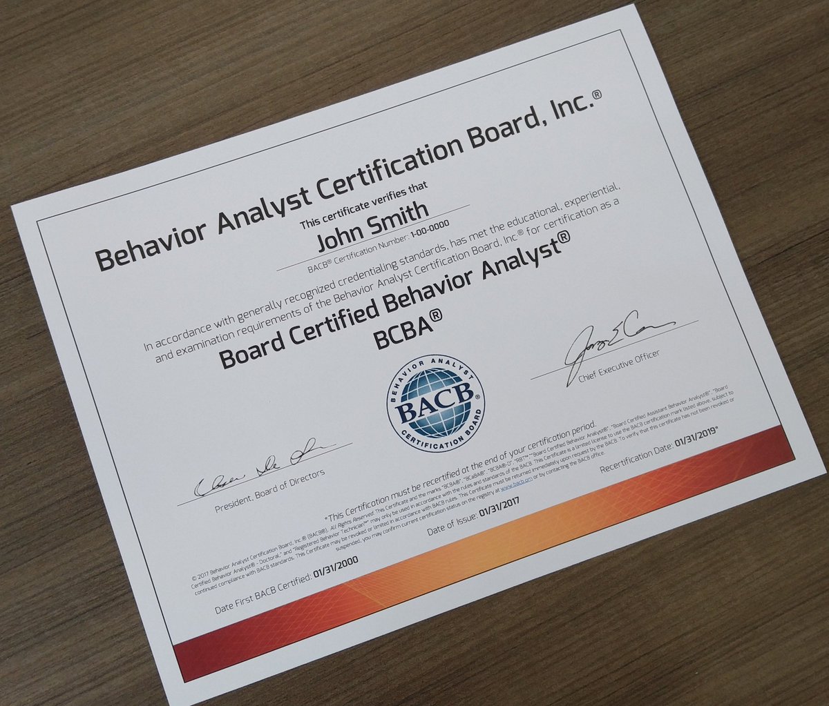 BCBA certification
