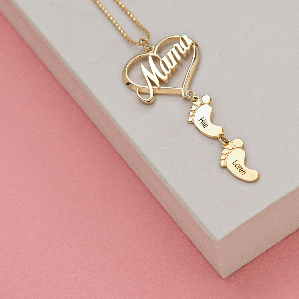 Mama Necklace in 18K Gold Plating