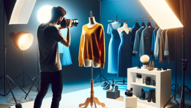 Explore the art of clothing photography in a dynamic studio environment, where creativity meets technology to capture fashion's essence