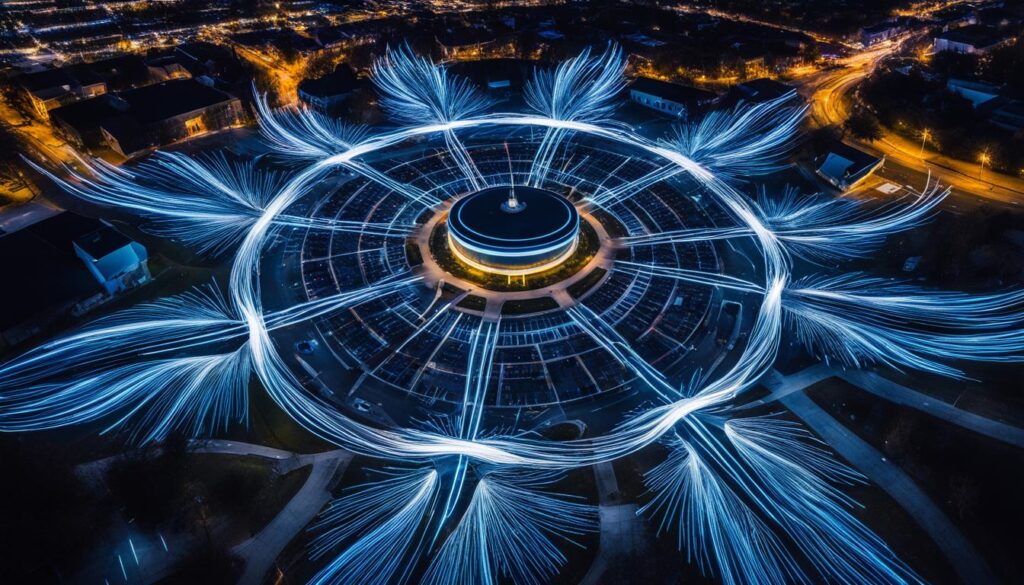 light painting with drones