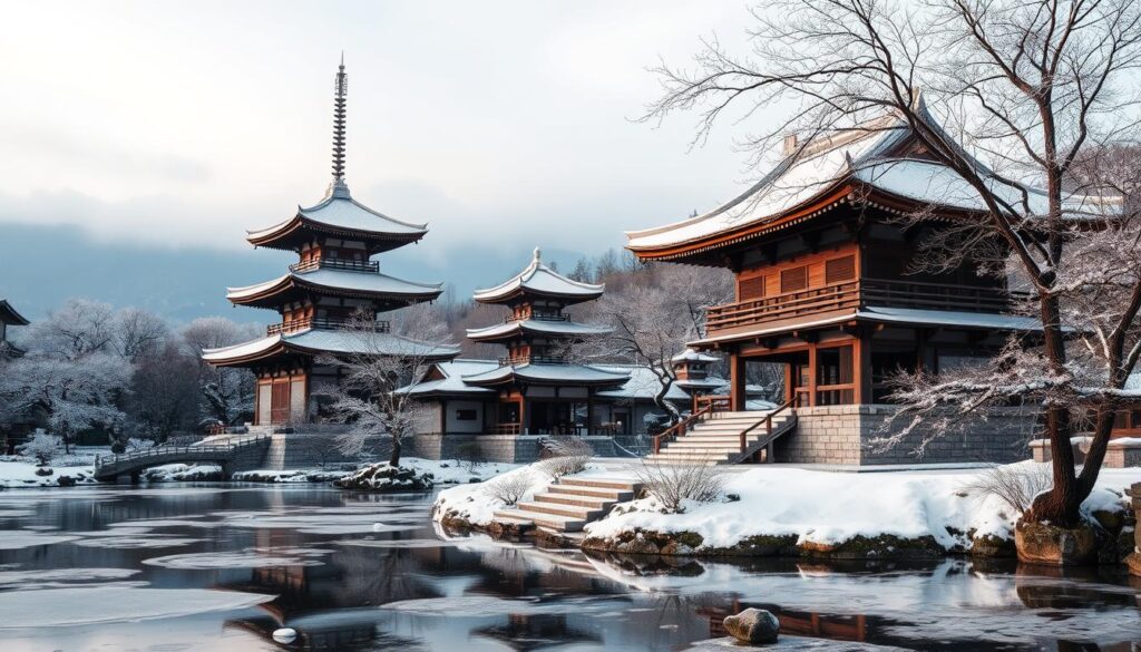 Kyoto winter scene